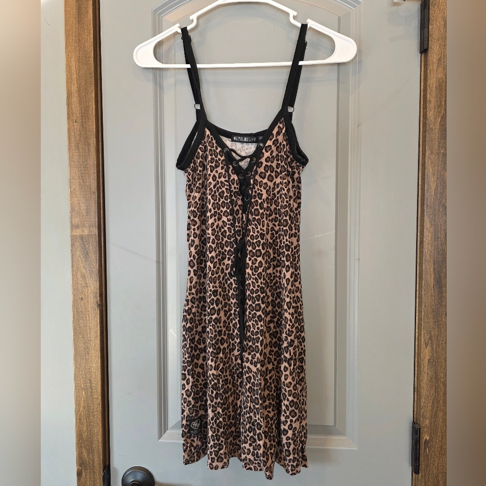 Metal Mulisha Leopard Print Mini Dress